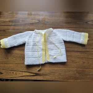 Vintage baby crochet cardigan 6-9 mos